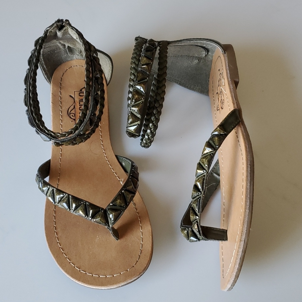 Army Green Gladiator sandals